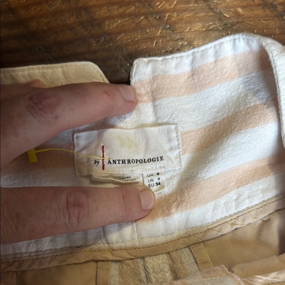 Anthropologie Oasis Striped Linen Pants - Picture 2 of 7